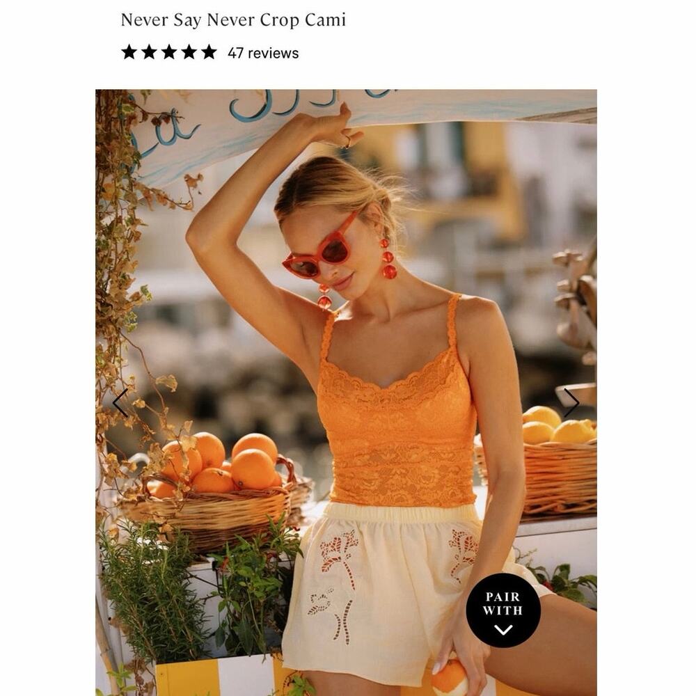 NWT COSABELLA "Never Say Never" Crop Camisole Size Medium